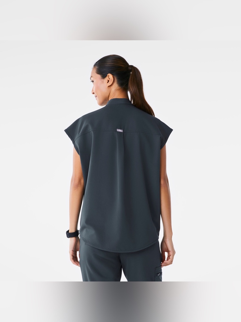 Figs Rafaela Oversized Scrub Top in Dark Harbor - Size S - Picture 3 of 8